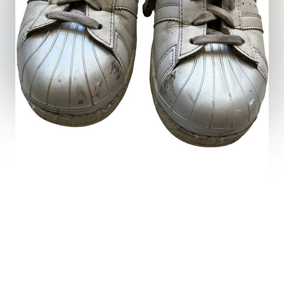 Adidas superstar white leather tennis shoes - Picture 4 of 5